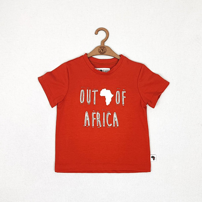 TEE SHIRT - 'OUT OF AFRICA' RED - BABAFISHEES
