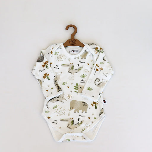 CLASSIC ONESIE - LS - HI THERE! WHITE  SS22/23 - BABAFISHEES