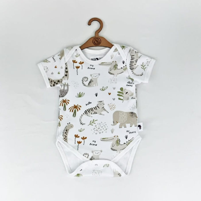 CLASSIC ONESIE - SS - HI THERE! WHITE  SS22/23 - BABAFISHEES