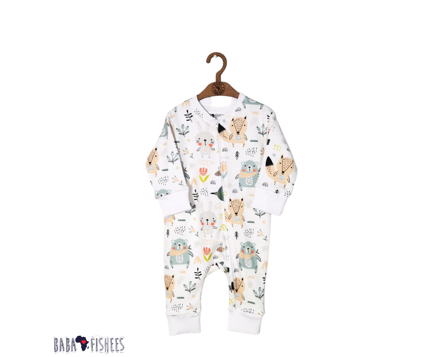 CUFF ROMPER - FOX AND BUNNY AW20 - BABAFISHEES