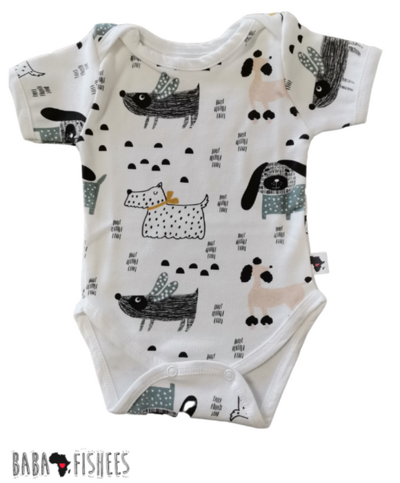 CLASSIC ONESIE - SS - DOGS WORLD - BABAFISHEES