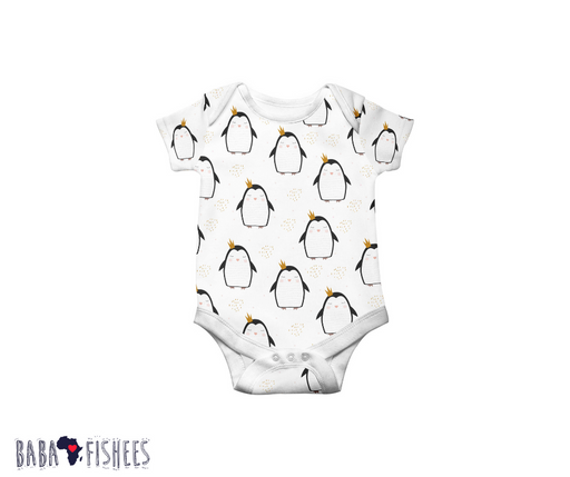 CLASSIC ONESIE - SS - PENGUINS - BABAFISHEES