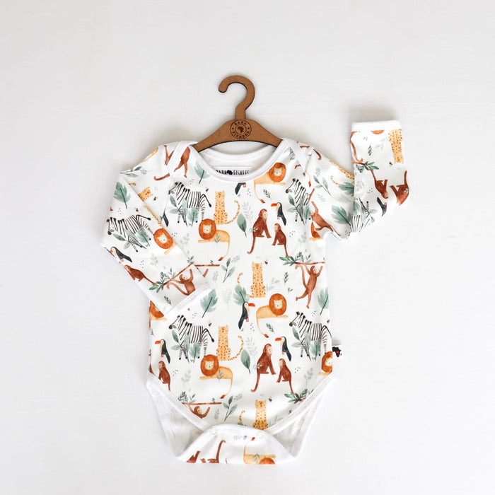 CLASSIC ONESIE LONG SLEEVE - WATERCOLOUR JUNGLE  SS22/23 - BABAFISHEES