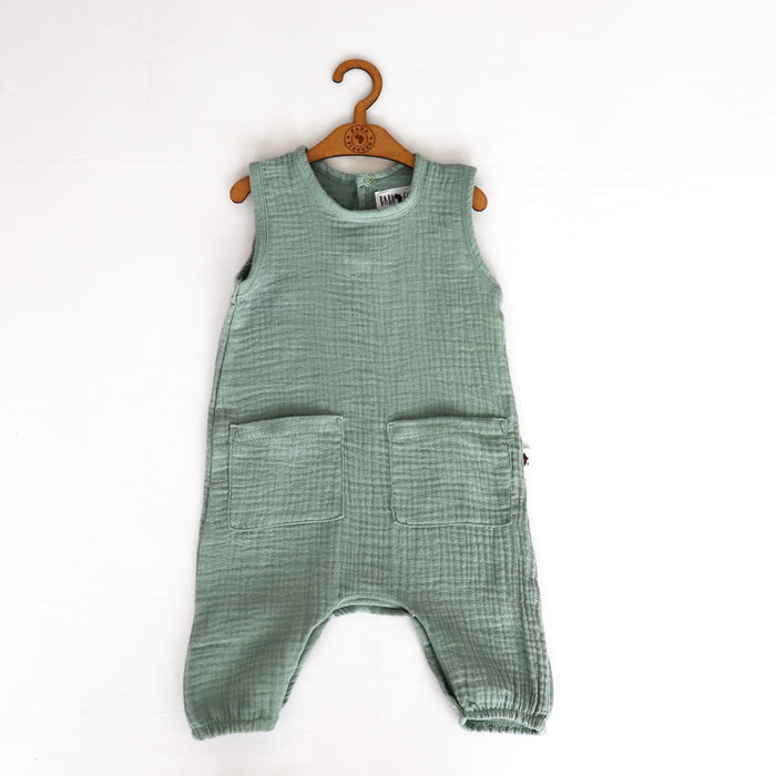 HENLEY ROMPER - SAGE WITH POCKETS  SS22/23 - BABAFISHEES