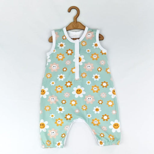 HENLEY ROMPER with stand - AQUA DAISY SS22/23 - BABAFISHEES