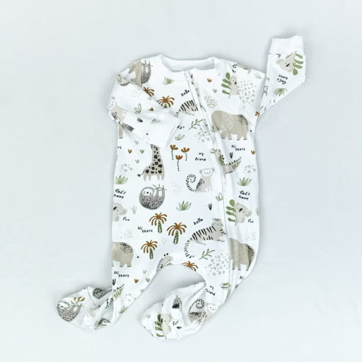 FOOTY  ROMPER - HI THERE WHITE  SS22/23 - BABAFISHEES